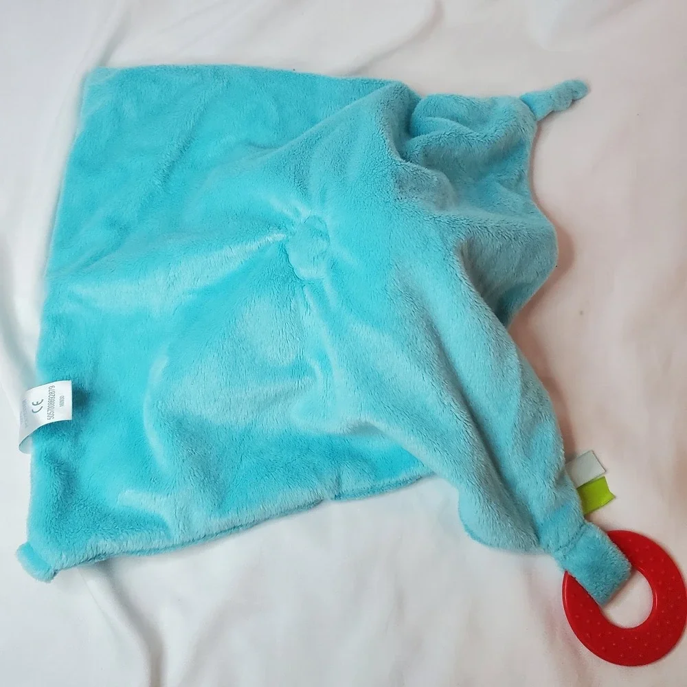 Blue Elephant‎ Lovey Security Blanket Carousel Teether